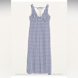 Old Navy gingham linen sundress.